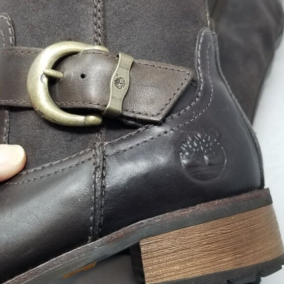 Timberland Bethel Brown Riding Tall Leather Rugged Boots 6.5M Style No. 23689 - Picture 13 of 15